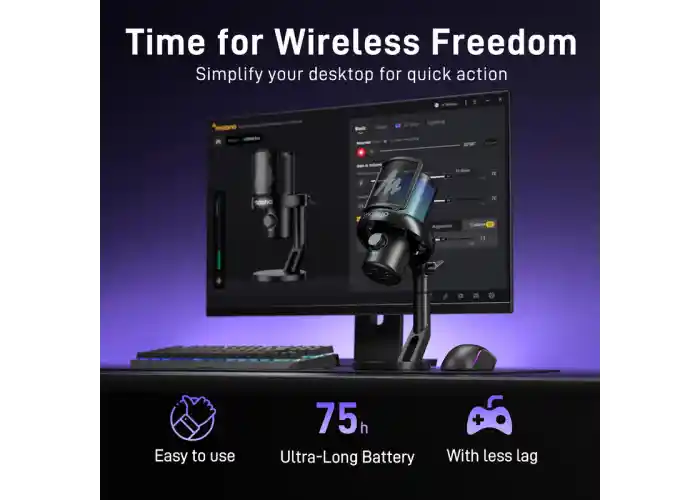 Maono DM40 PRO USB Wireless Gaming Desktop Microphone